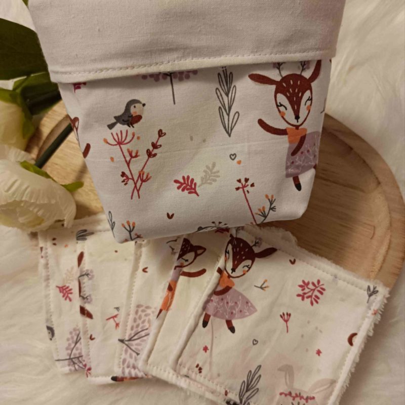 Lingettes lavables + panier Animaux dansants (en stock)