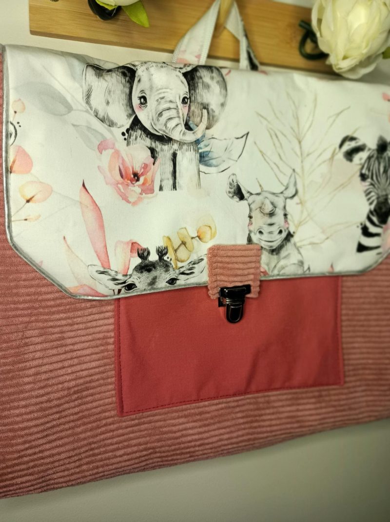 Cartable maternelle Savane rose (en stock)