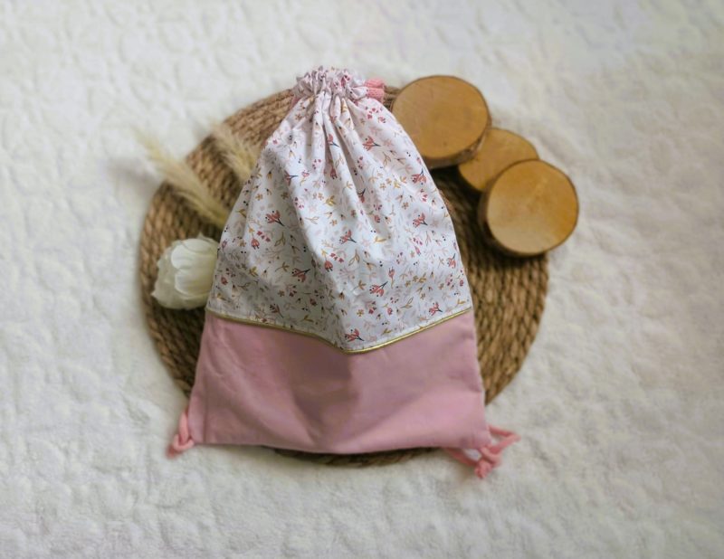 Sac pochon Fleuri (en stock)