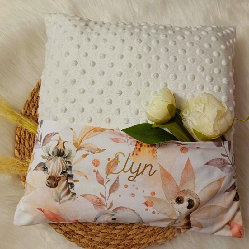 Coussin range doudous (minky)