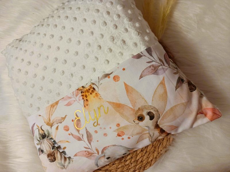 Coussin range doudous (minky)